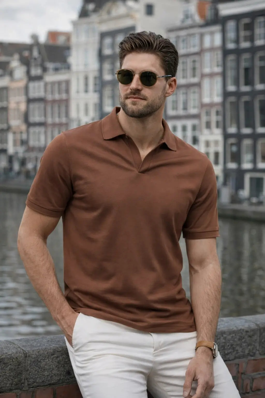 THE ATLAS OPEN-COLLAR POLO
