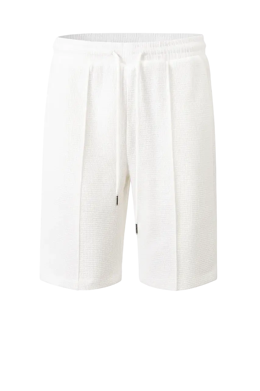 White shorts on a white background