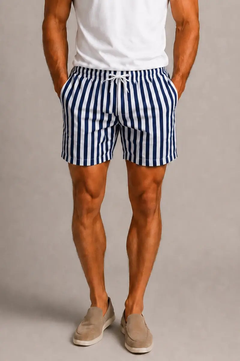 THE AZURE STRIPE SHORTS