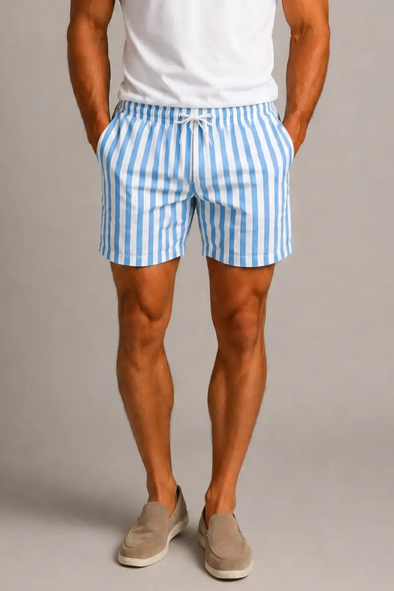 THE AZURE STRIPE SHORTS