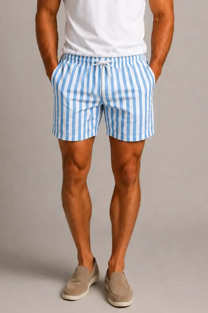 THE AZURE STRIPE SHORTS