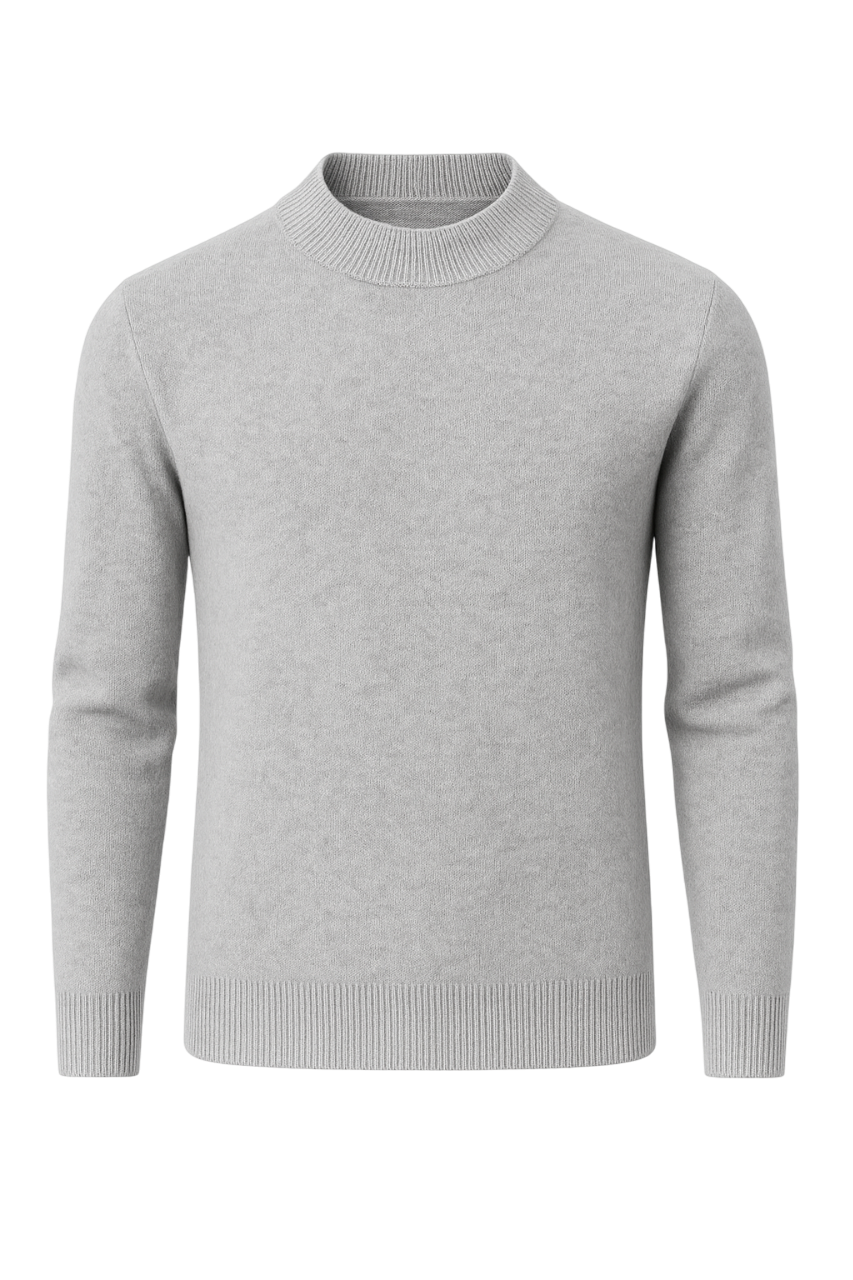 Gray sweater on a white background