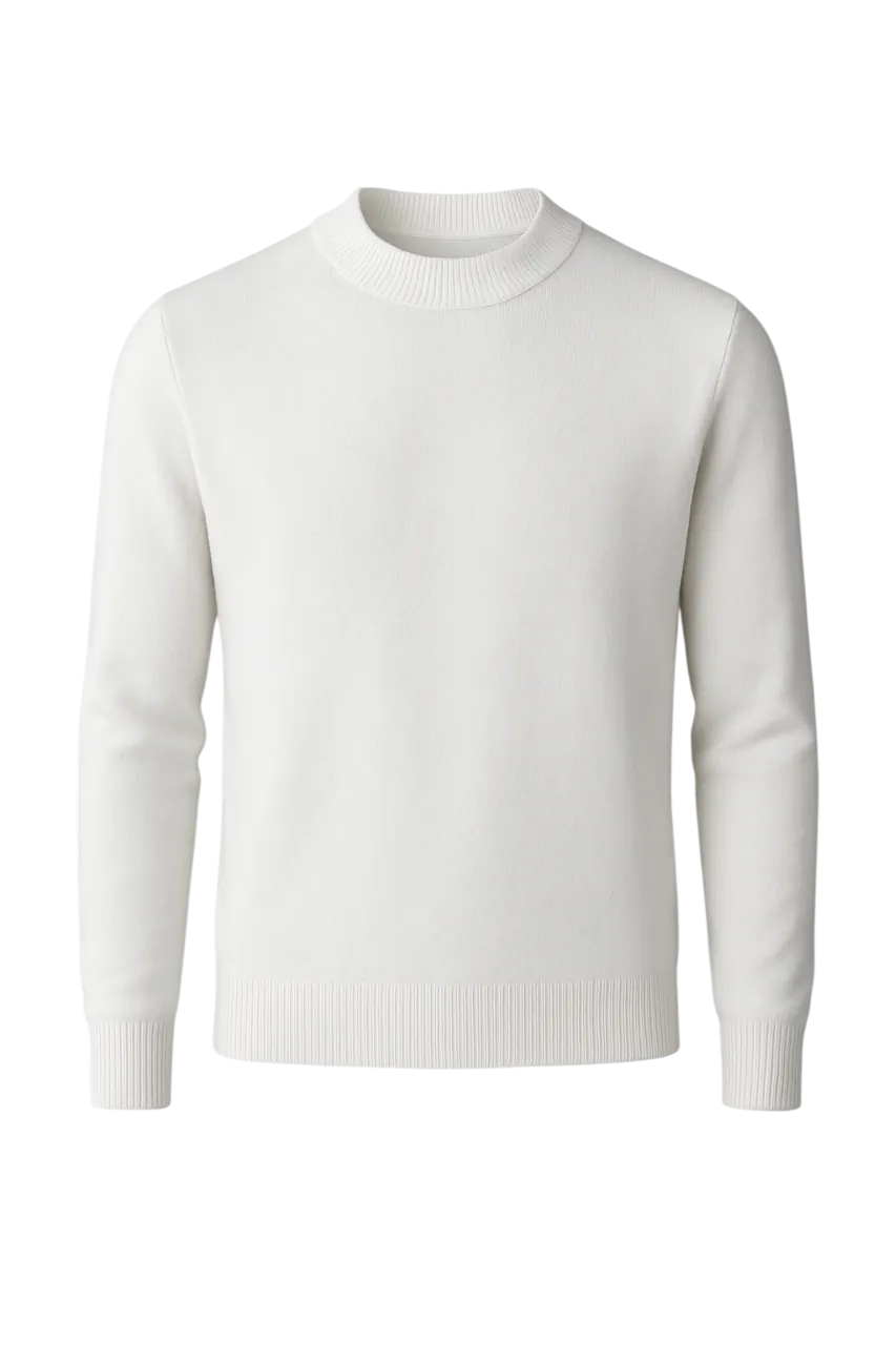 White sweater on a white background