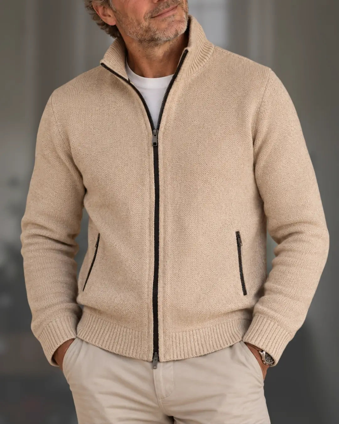 THE DAVOS KNIT ZIP