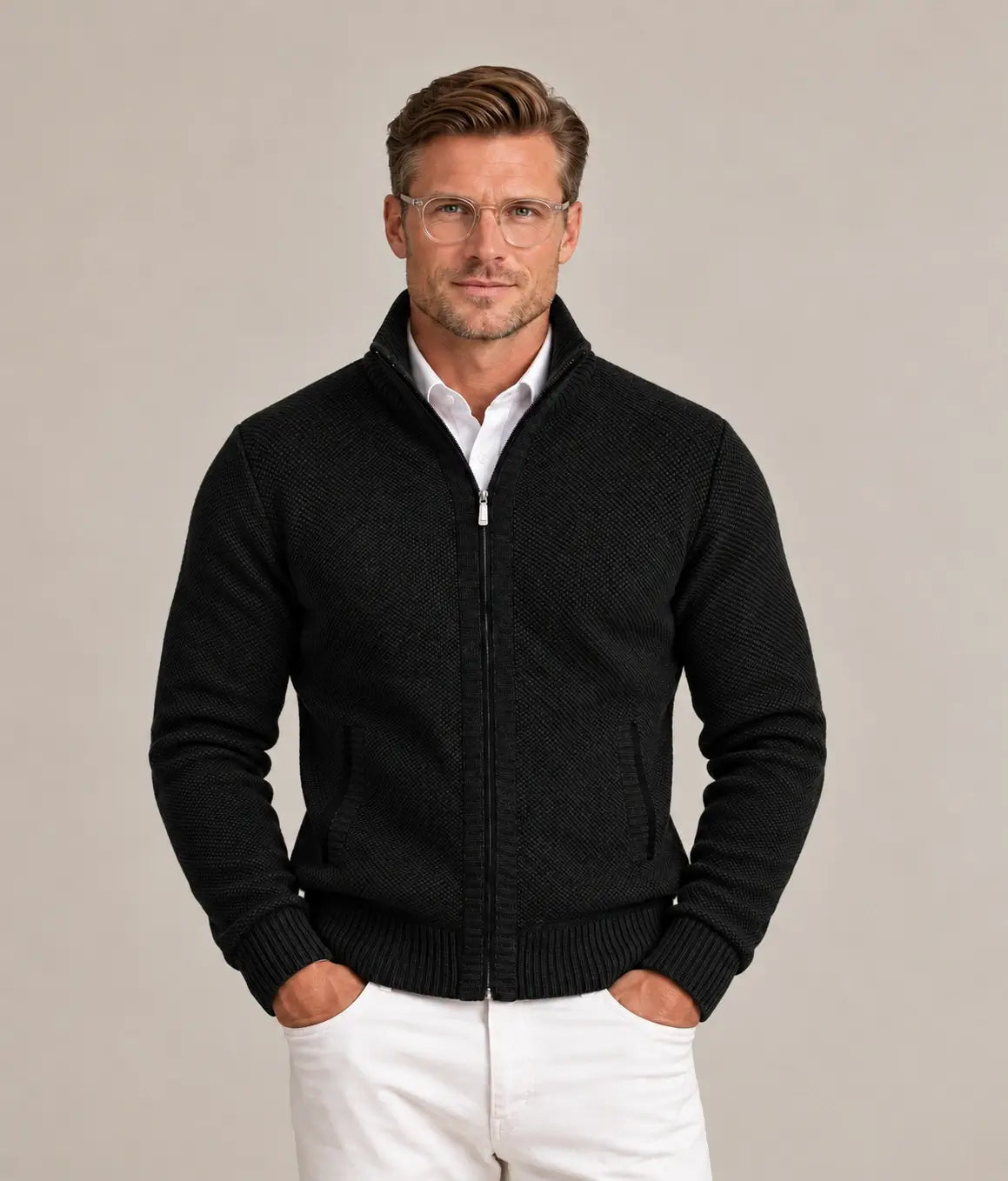 THE DAVOS KNIT ZIP