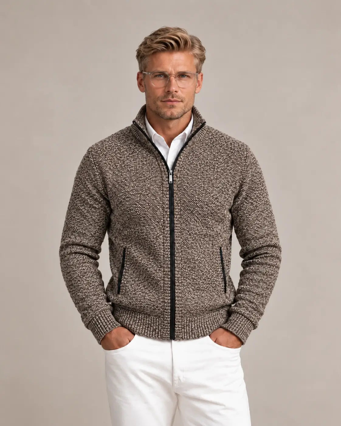 THE DAVOS KNIT ZIP