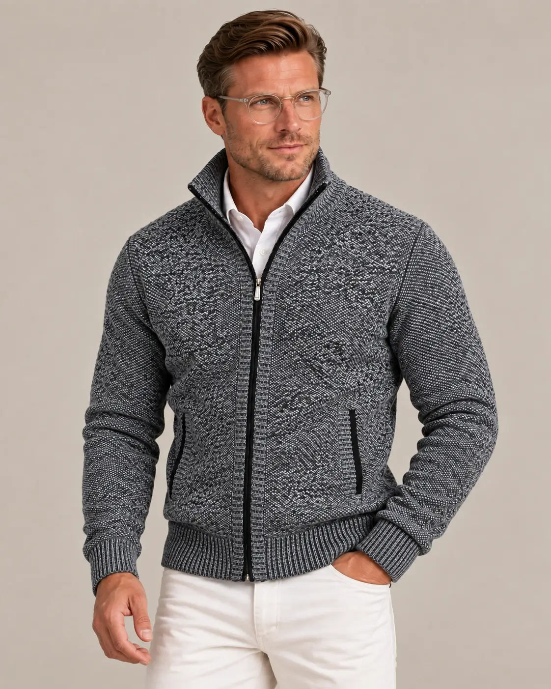 THE DAVOS KNIT ZIP