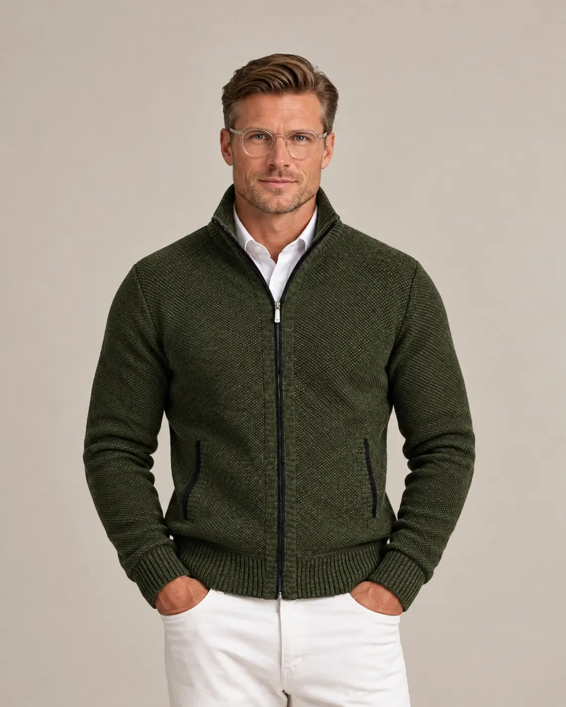 THE DAVOS KNIT ZIP