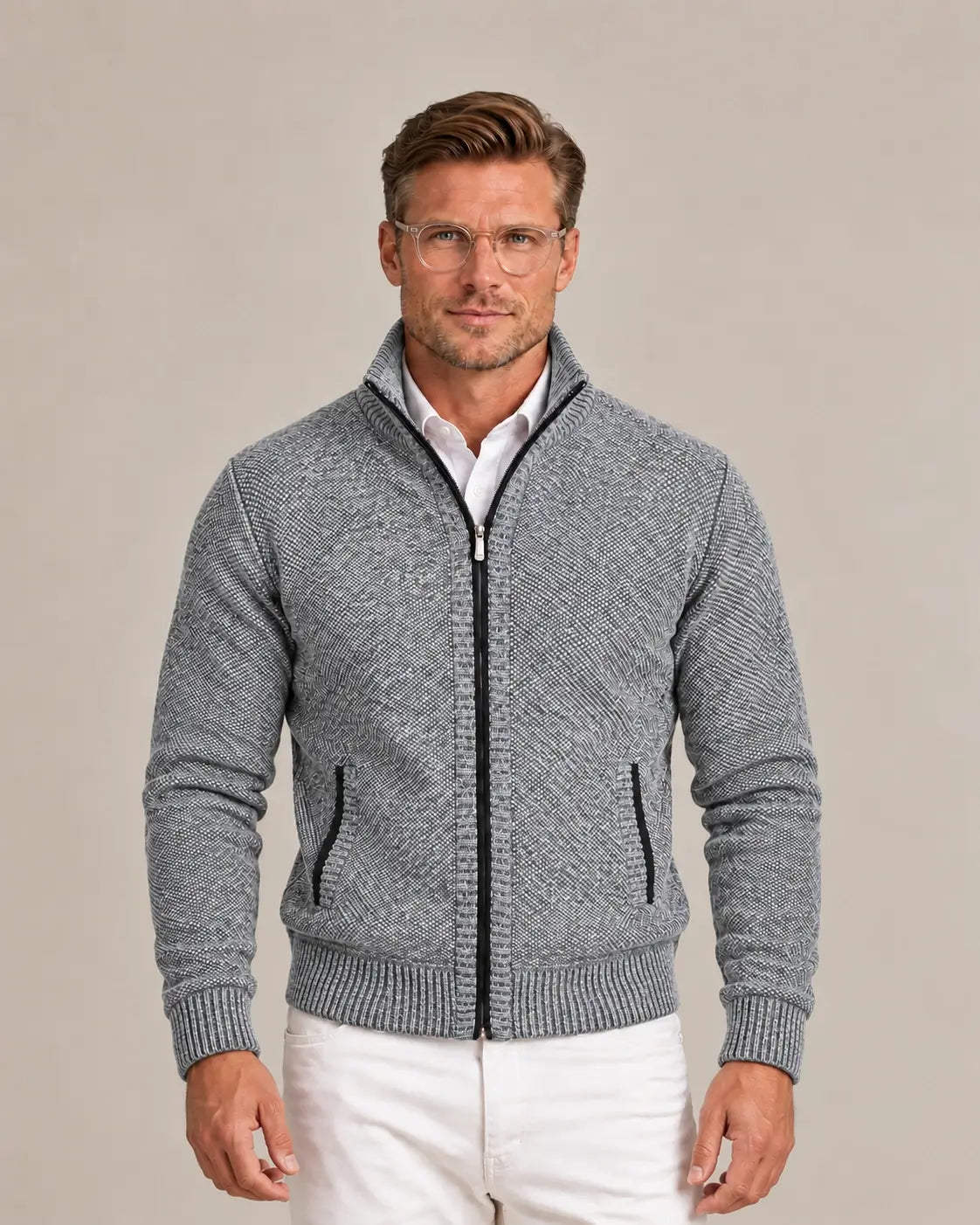 THE DAVOS KNIT ZIP