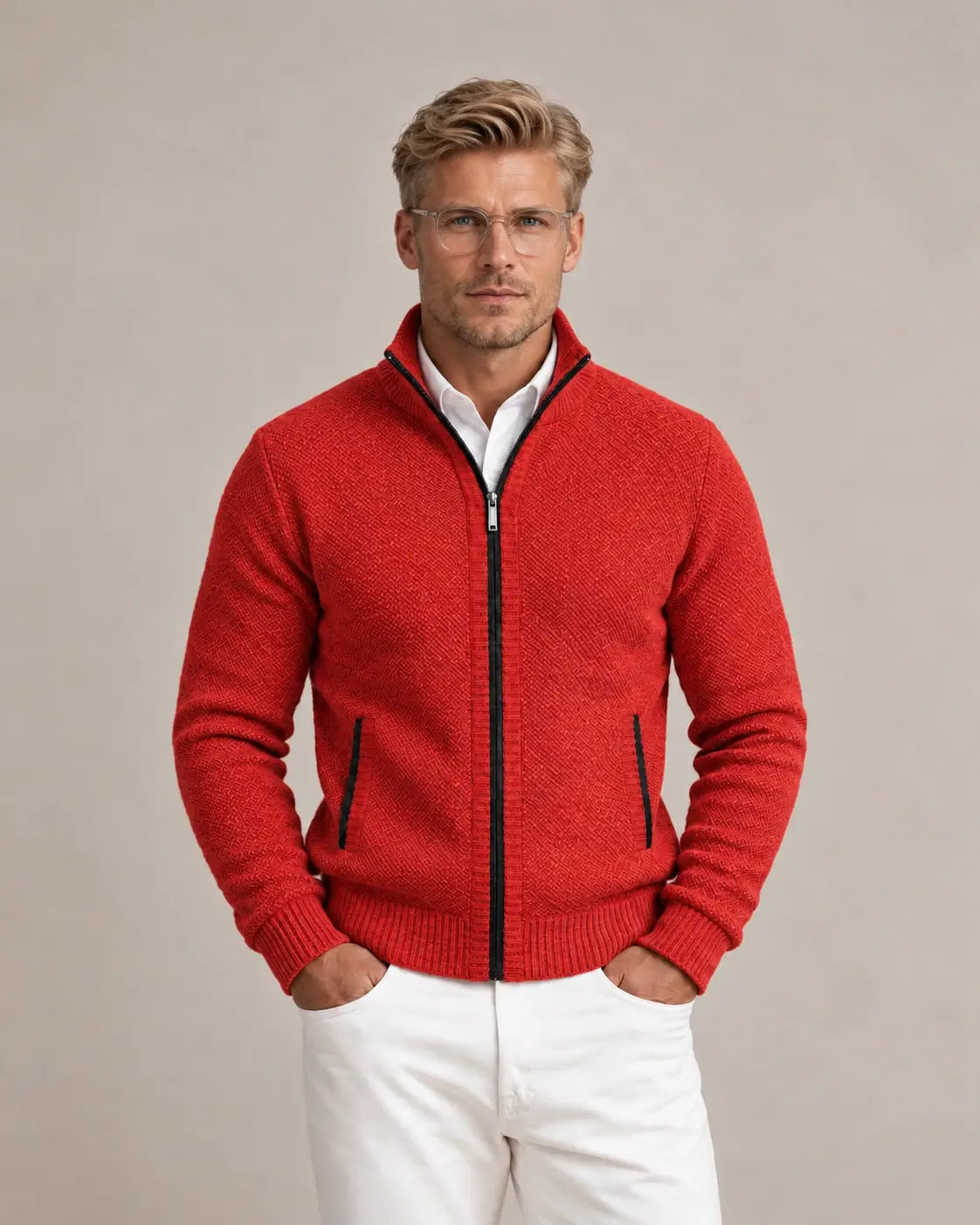 THE DAVOS KNIT ZIP