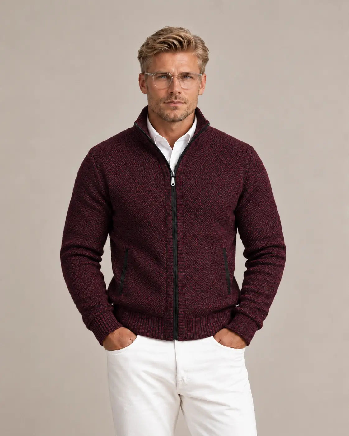 THE DAVOS KNIT ZIP