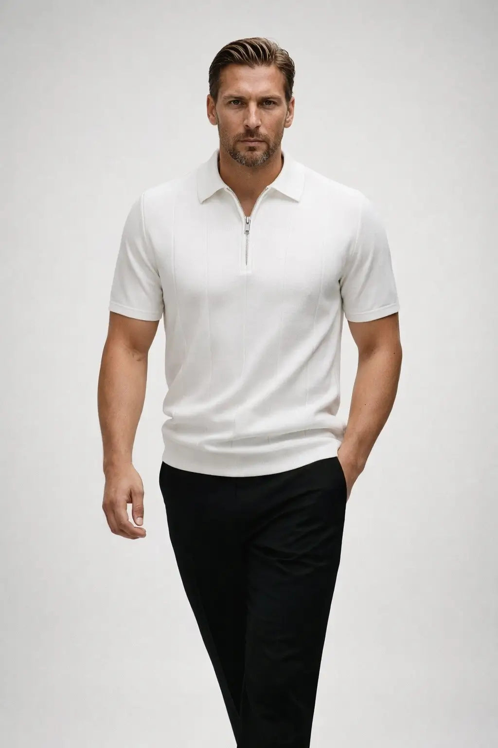 THE EROS ZIP-COLLAR POLO