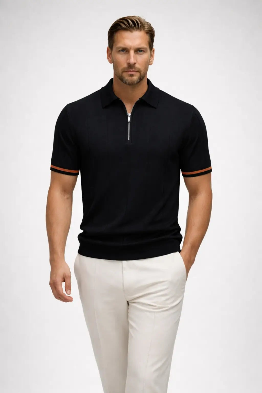 THE EROS ZIP-COLLAR POLO