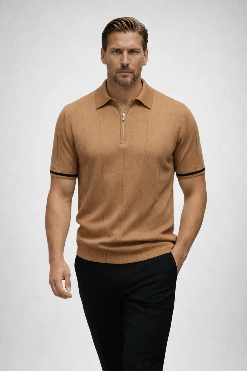 THE EROS ZIP-COLLAR POLO