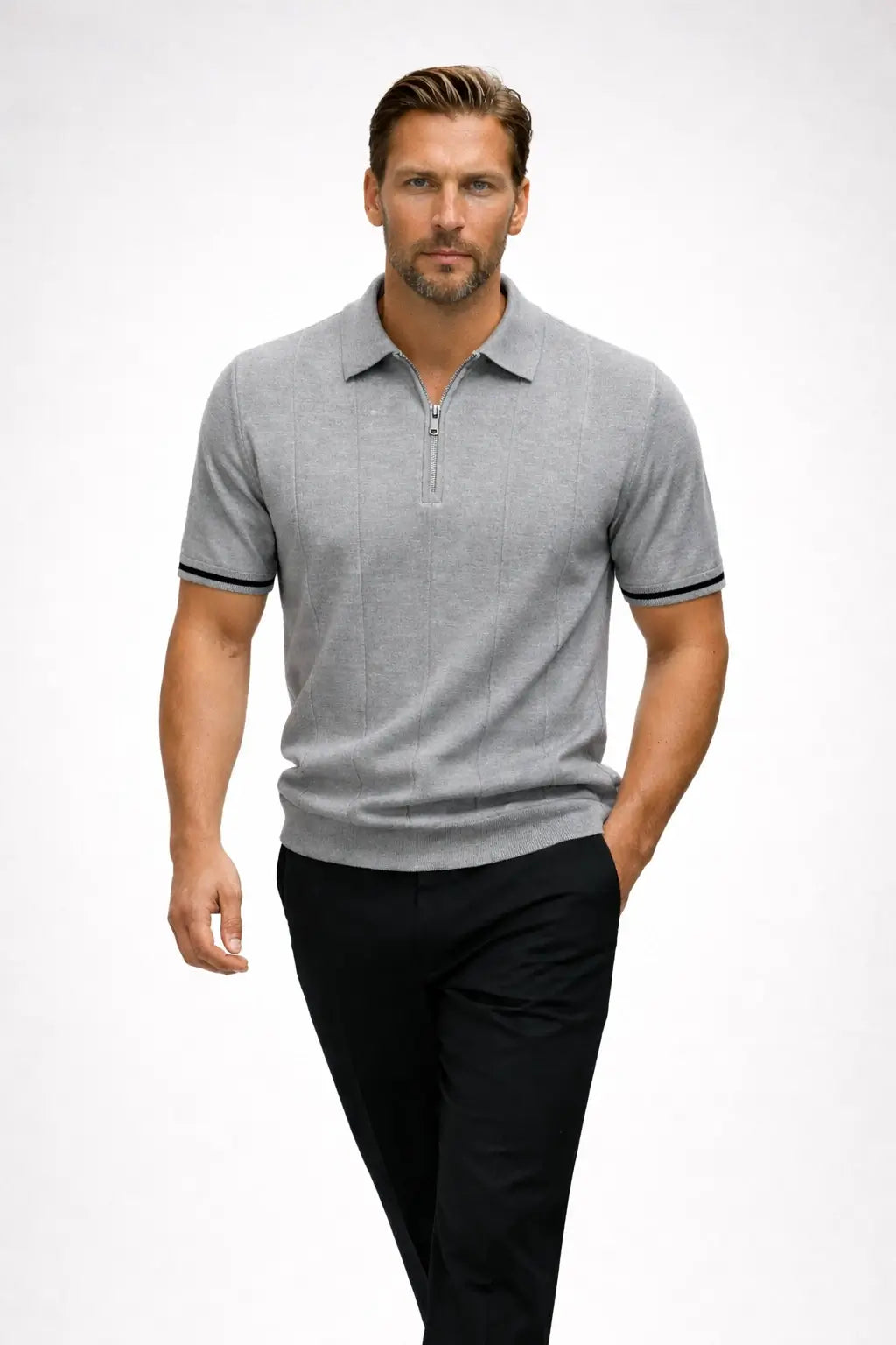THE EROS ZIP-COLLAR POLO