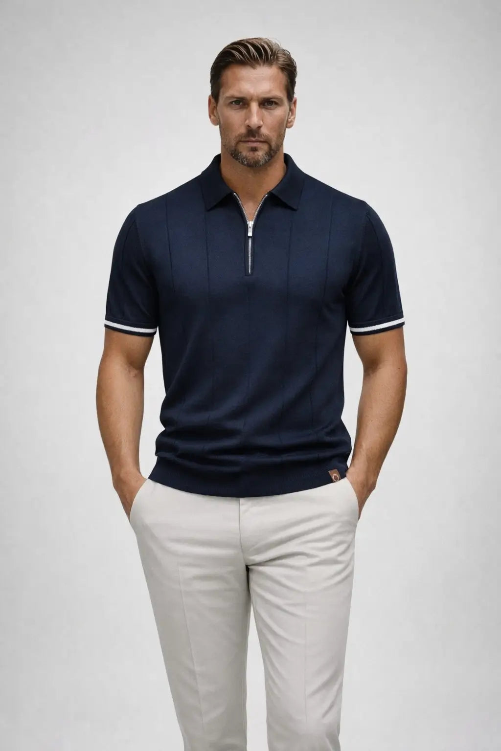 THE EROS ZIP-COLLAR POLO