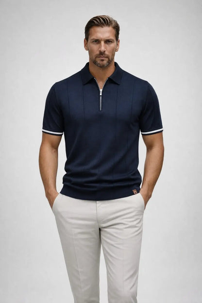 THE EROS ZIP-COLLAR POLO