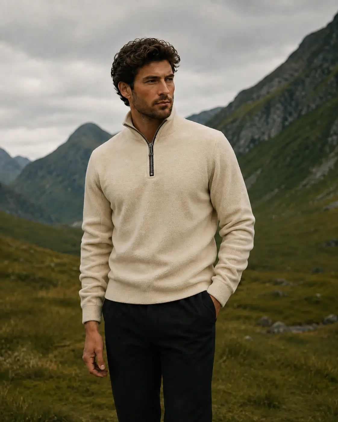 THE VERBIER FLEECE QUARTER ZIP