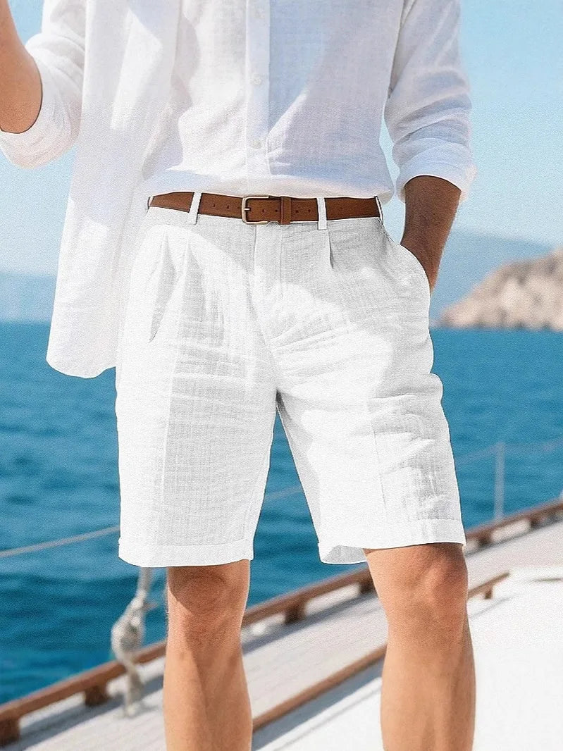 THE HAMPTON LINEN SHORTS