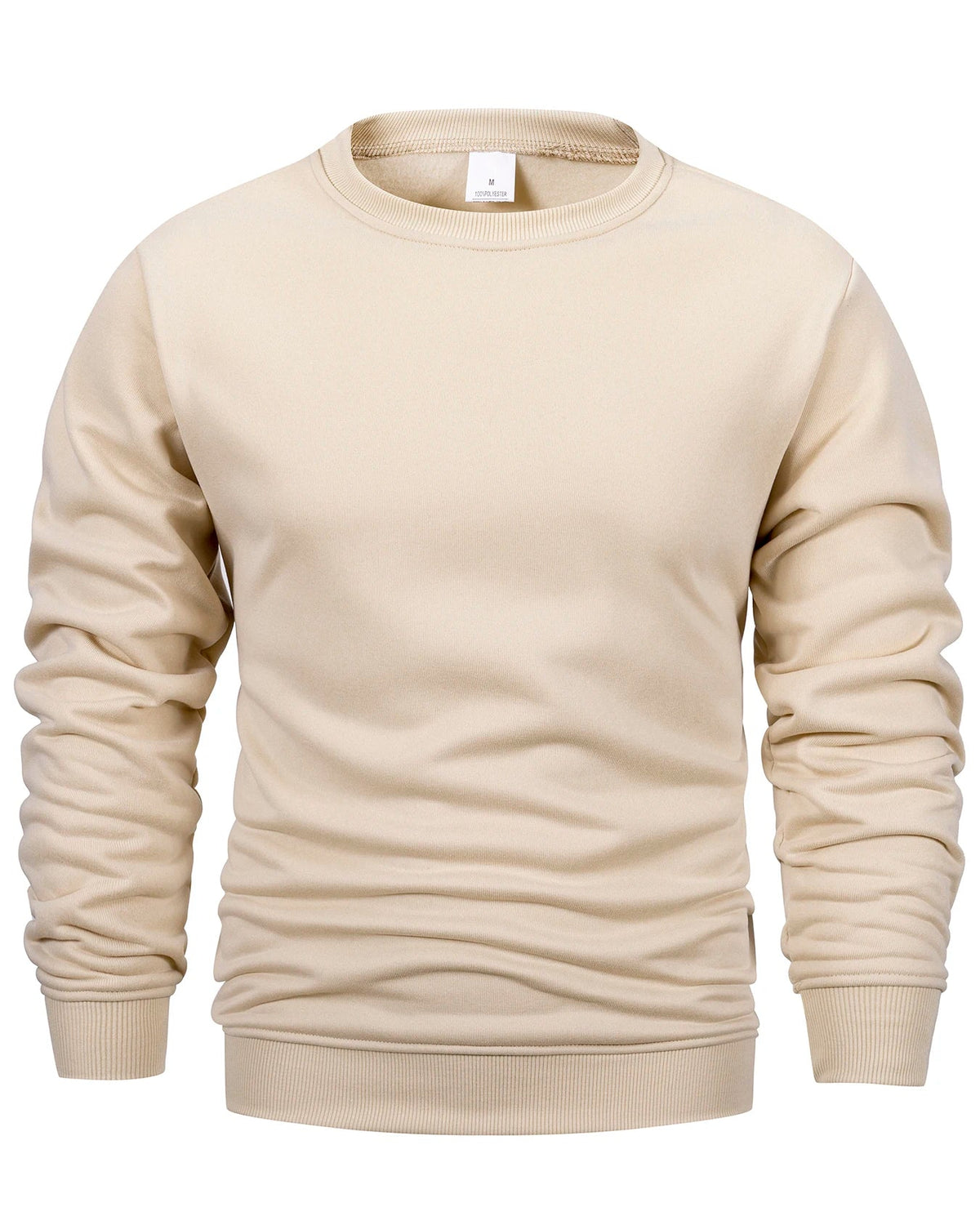 Beige sweater on a white background