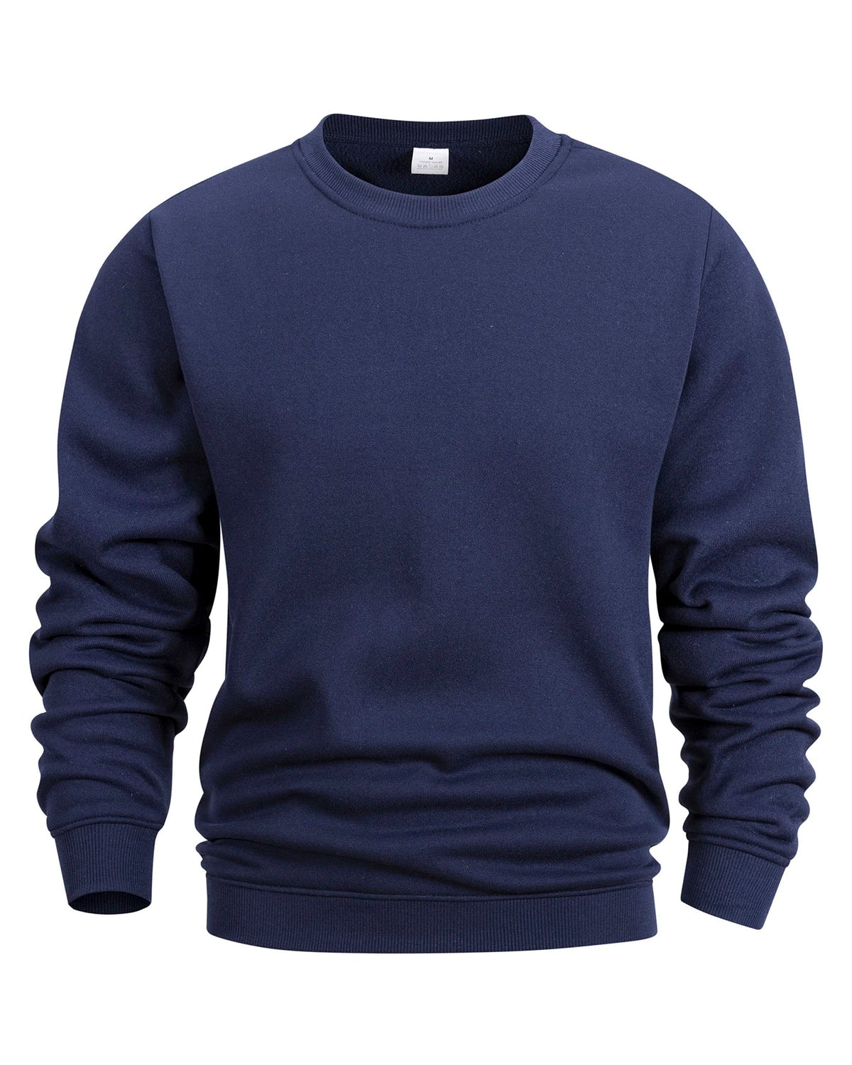 Navy blue sweatshirt on a white background