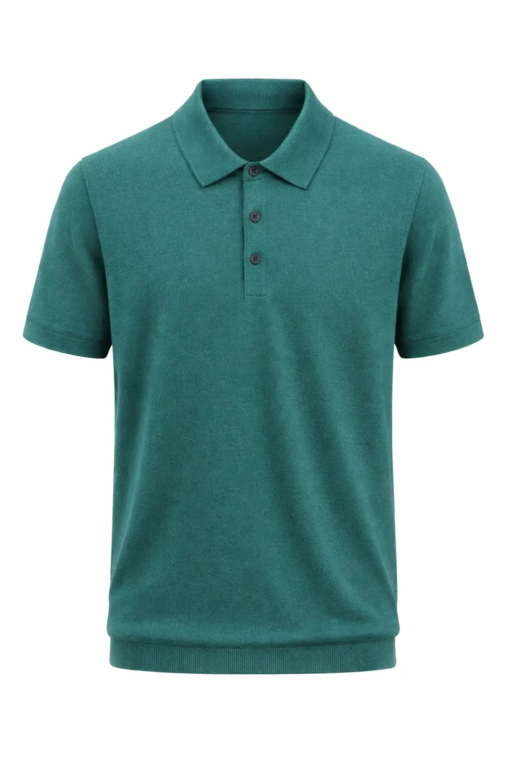 Green polo shirt on a white background