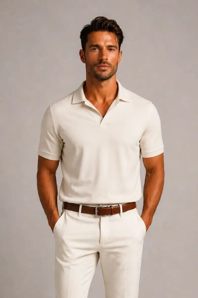 THE ATLAS OPEN-COLLAR POLO