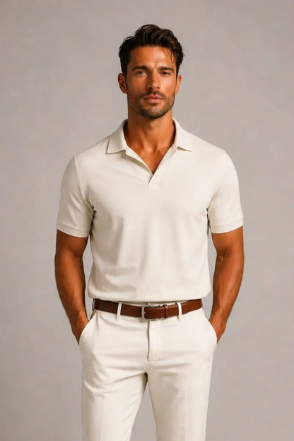 THE ATLAS OPEN-COLLAR POLO