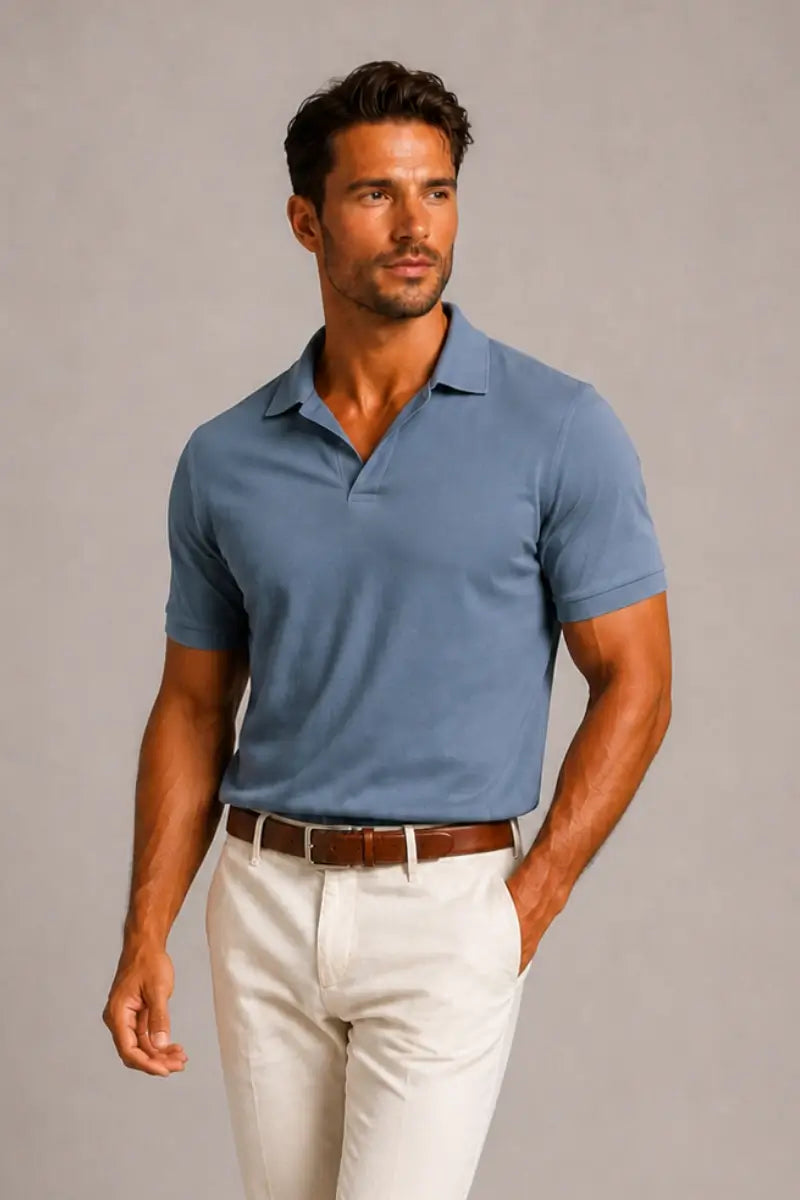THE ATLAS OPEN-COLLAR POLO