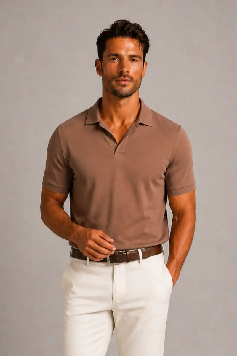 THE ATLAS OPEN-COLLAR POLO