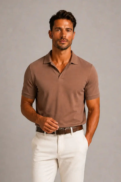 THE ATLAS OPEN-COLLAR POLO