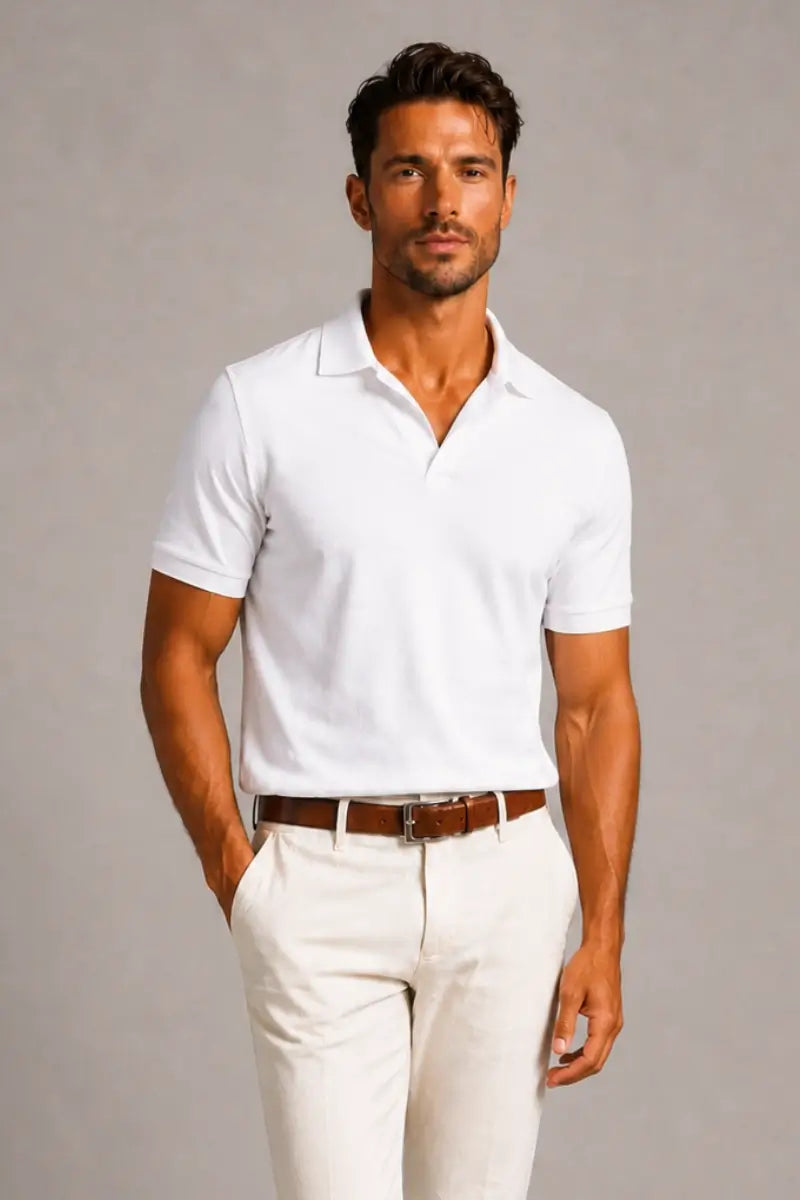 THE ATLAS OPEN-COLLAR POLO