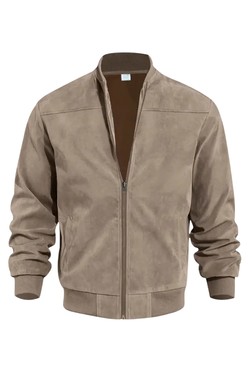 Brown jacket on a white background
