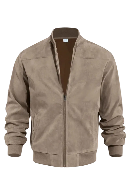 Brown jacket on a white background