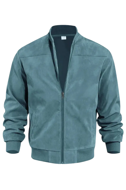Teal jacket on a white background