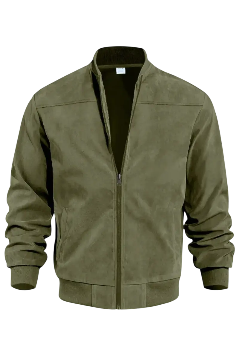 Green jacket on a white background