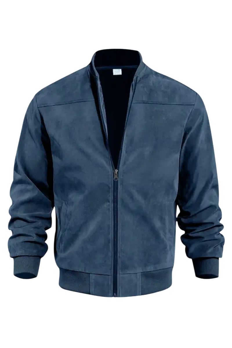 Blue jacket on a white background