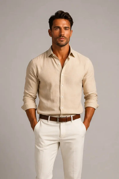 THE THERON LINEN SHIRT