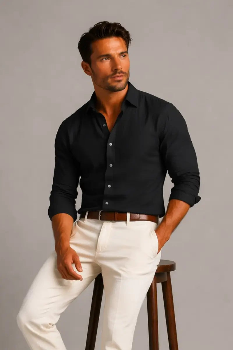 THE THERON LINEN SHIRT