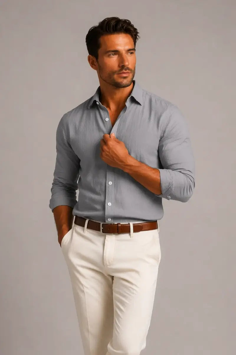 THE THERON LINEN SHIRT