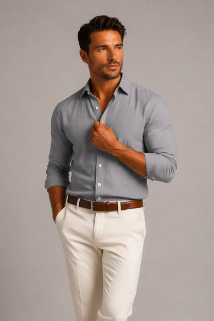 THE THERON LINEN SHIRT