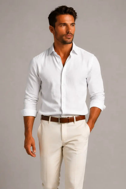 THE THERON LINEN SHIRT