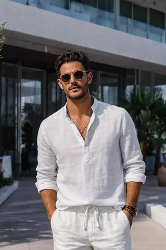 THE SANTORINI LINEN SHIRT