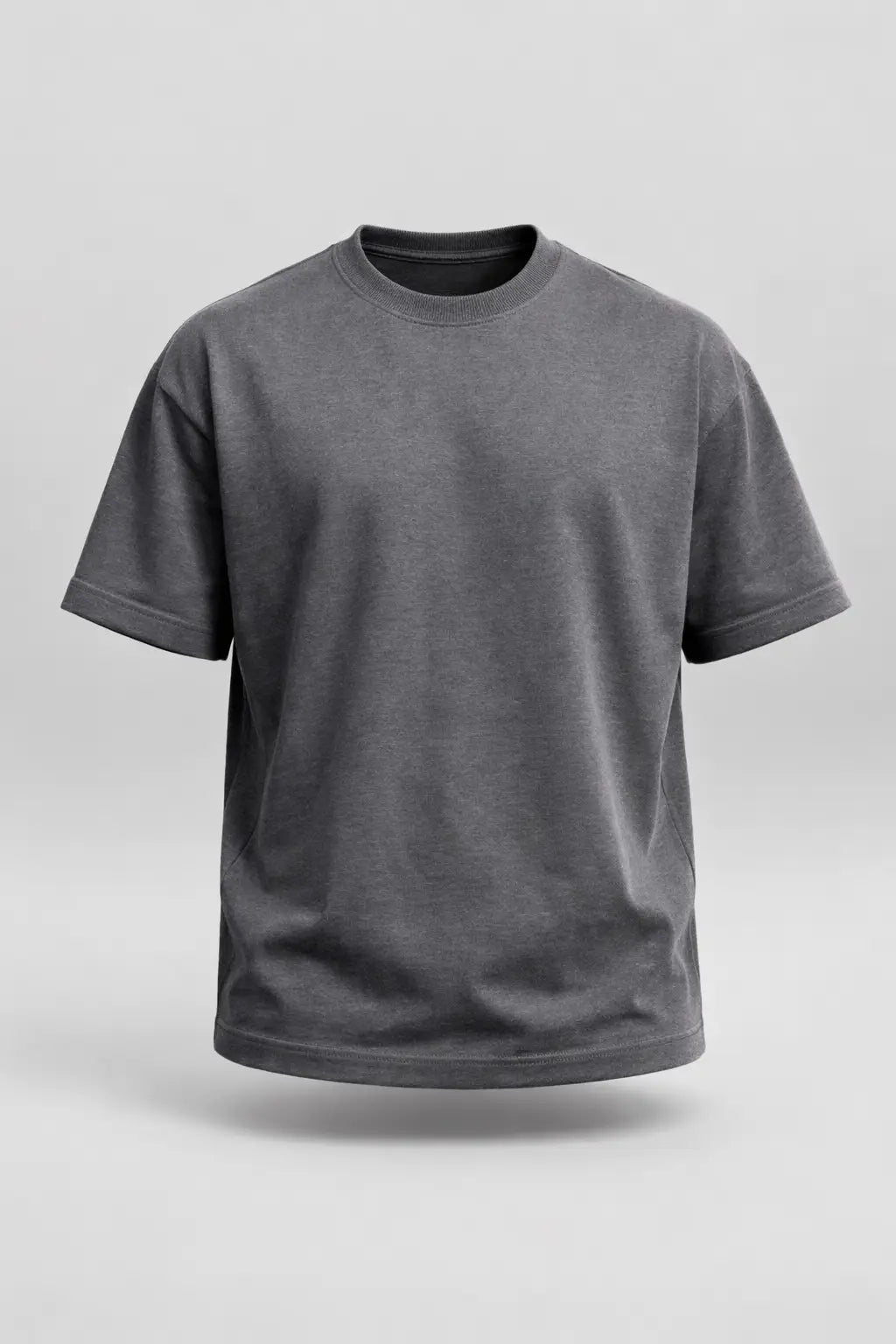 Gray t-shirt on a light gray background